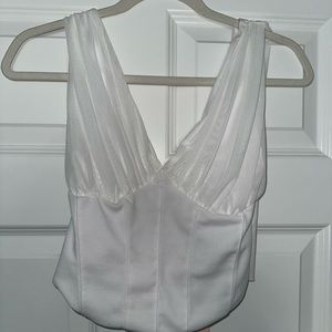 Misguided white corset tank top (size 4)